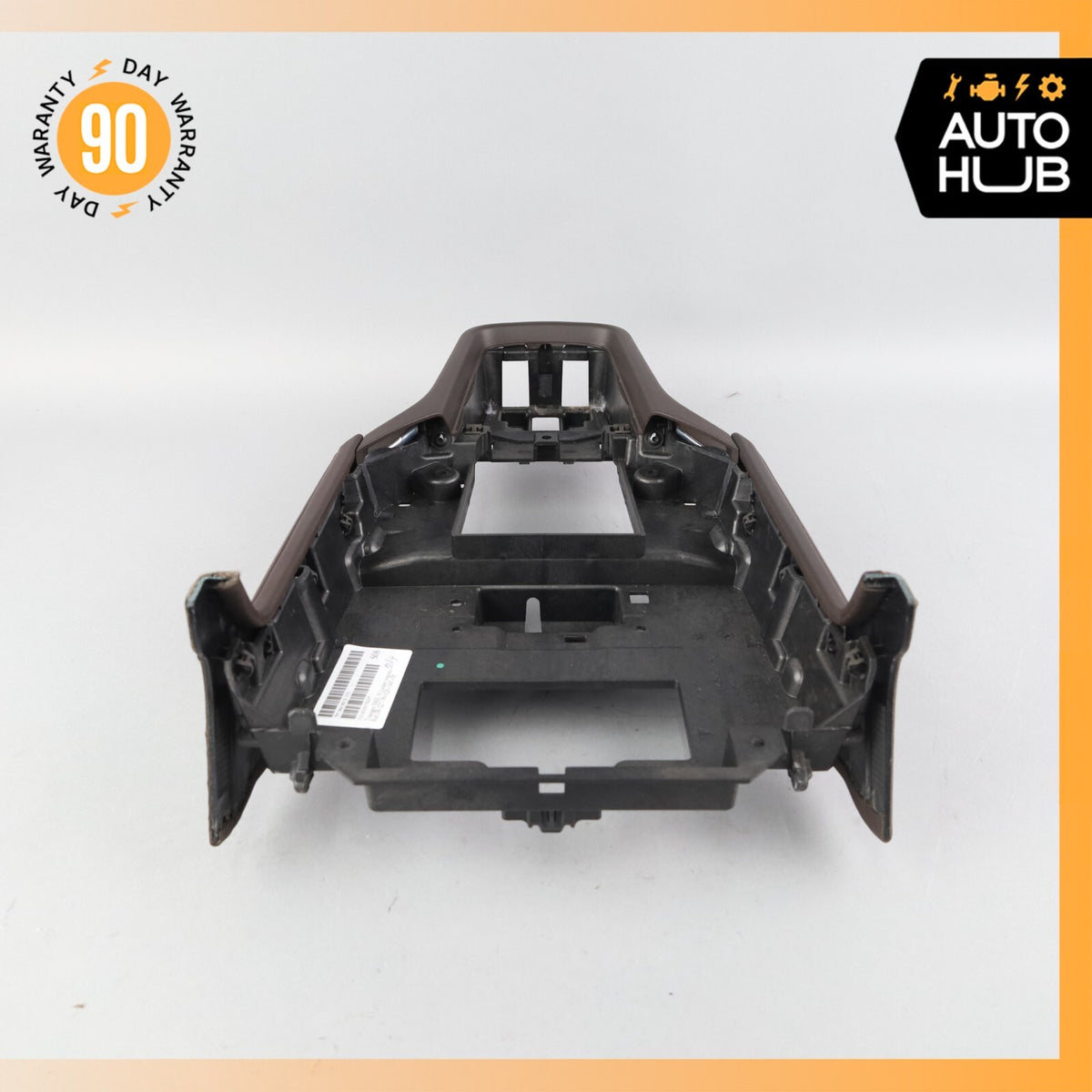 11-18 Porsche Cayenne Hybrid S Center Console A/C Bezel Trim Leather Brown OEM - photo 3