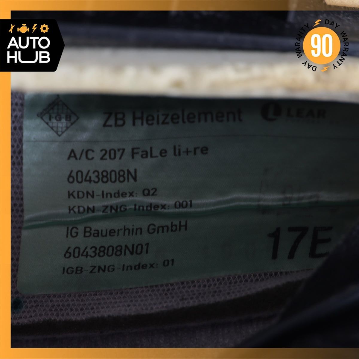 10-17 Mercedes W207 E350 E550 Front Right Side Seat Cushion Upper Black OEM - photo 18