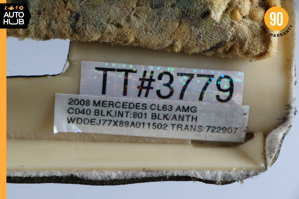 07-14 Mercedes W216 CL63 AMG CL550 C-Pillar Trim Rear Left Side Suede Black OEM - photo 12