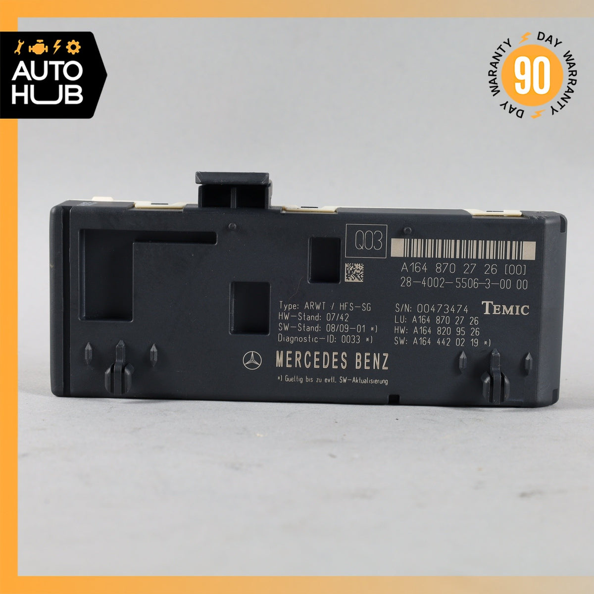 09-13 Mercedes X164 GL350 ML63 Trunk Lid Liftgate Tail Gate Control Module OEM - photo 4