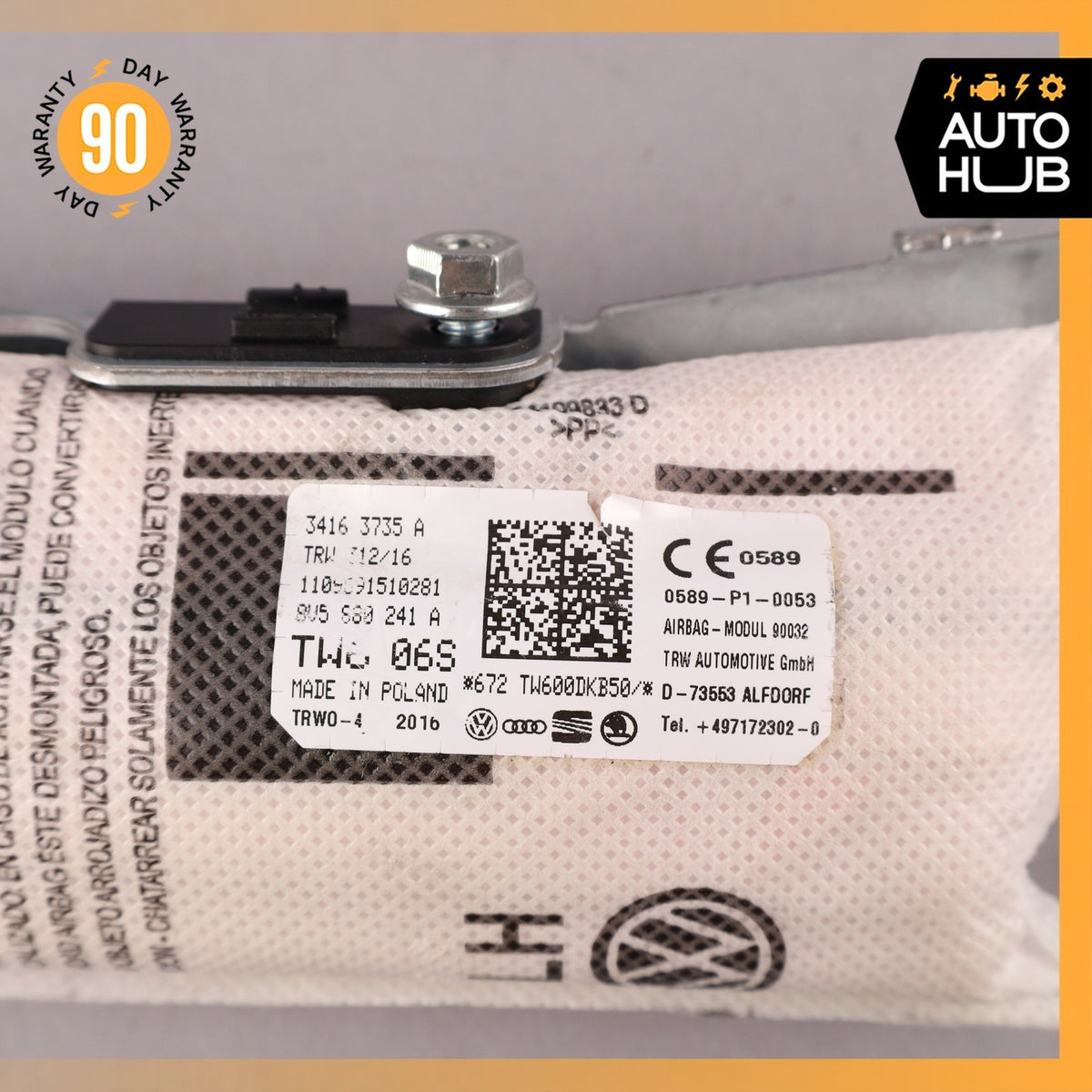 15-20 Audi 8V A3 Front Left Driver Side Seat Airbag Air Bag OEM - photo 9