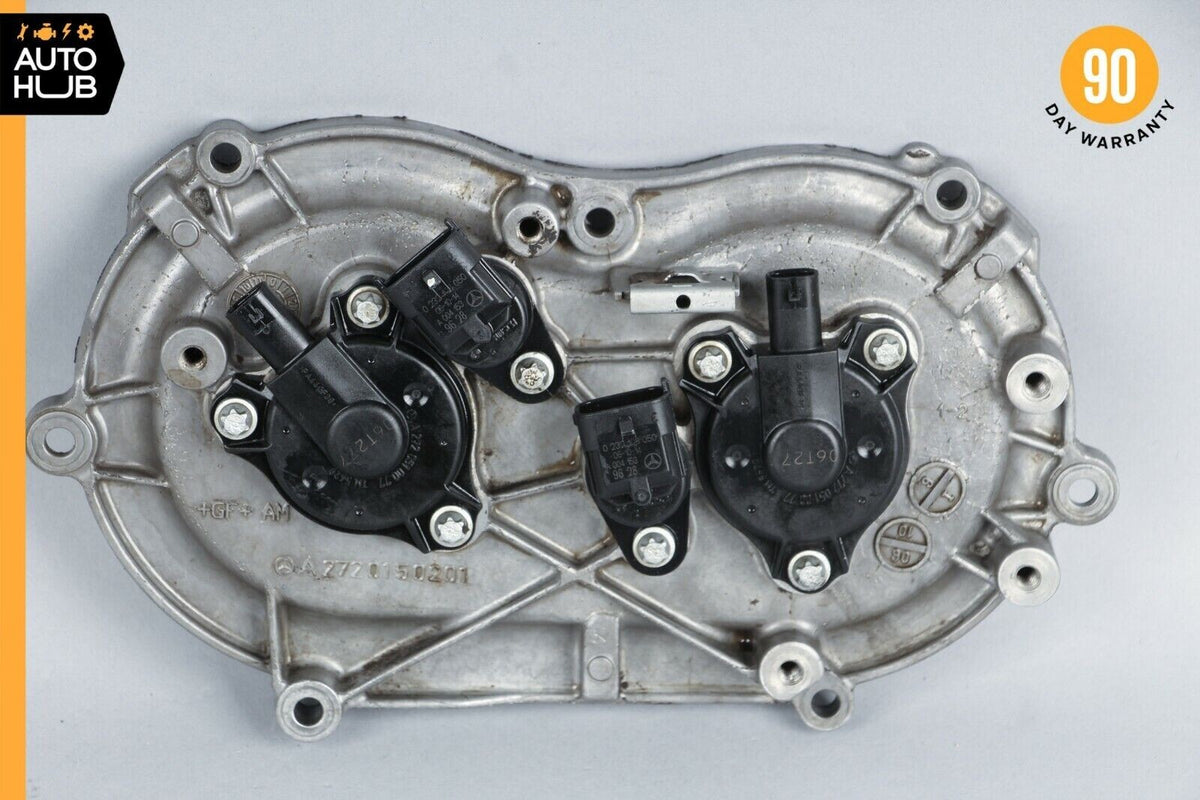 Mercedes W221 S550 E350 Front Left Side Engine Timing Chain Cover Plate OEM - photo 1
