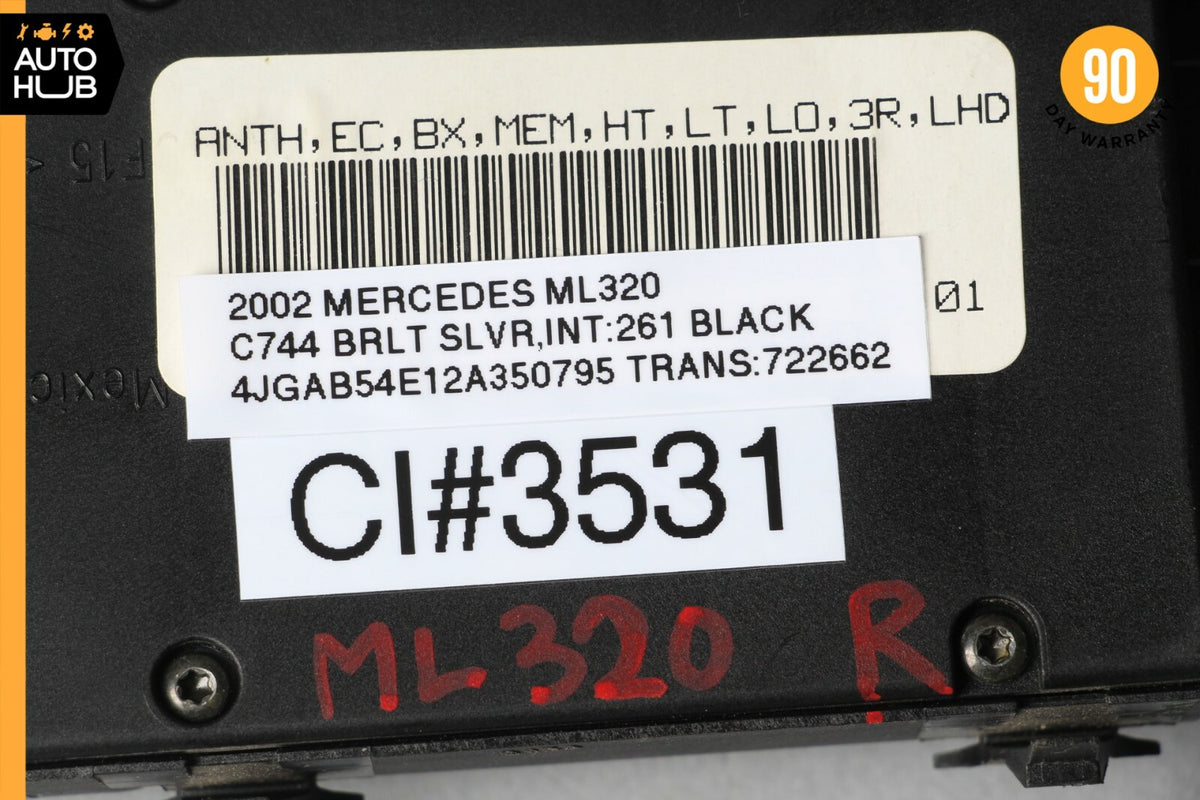 98-05 Mercedes W163 ML320 ML55 AMG Front Right Side Seat Control Switch OEM - photo 8