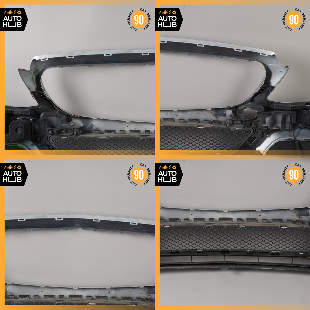 15-18 Mercedes W205 C300 C400 Base Front Bumper Cover Assembly Silver OEM - photo 11
