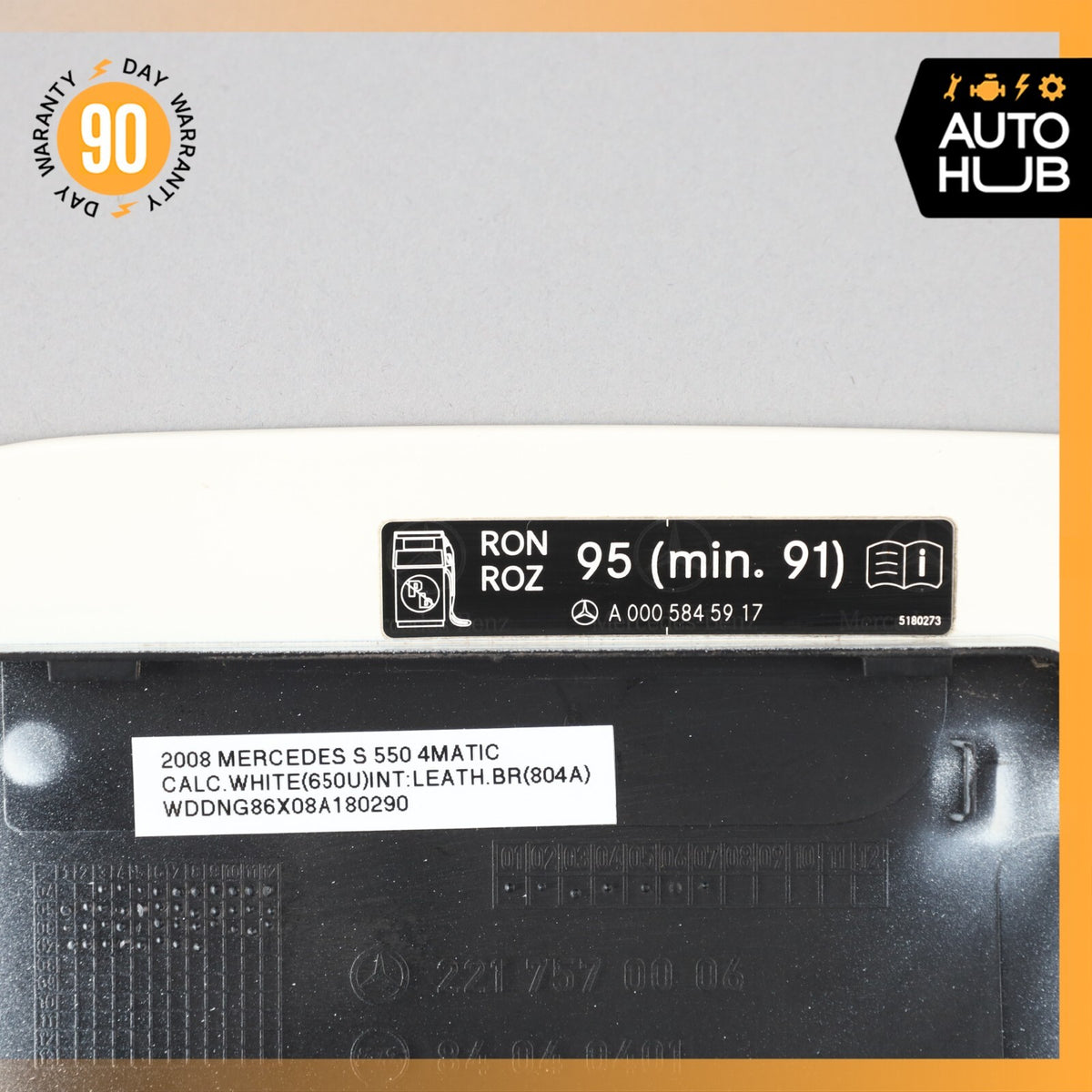 07-13 Mercedes W221 S550 S63 AMG S400 Fuel Door Lid Gas Tank Cover OEM - photo 7