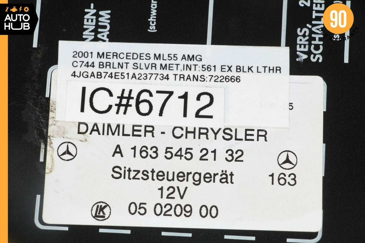 98-05 Mercedes W163 ML55 AMG ML320 Seat Control Module Front Left Or Right OEM - photo 9