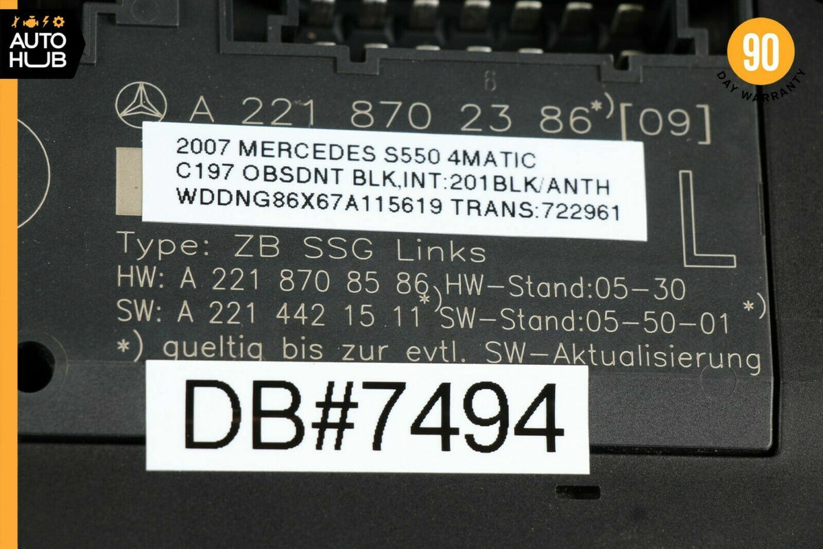 07-13 Mercedes W221 S550 S400 Front Left Driver Side Under Seat Control Unit OEM - photo 9
