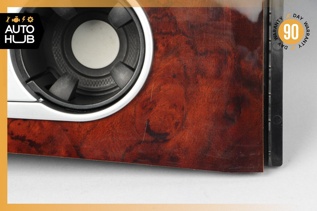 06-12 Mercedes X164 GL450 GL350 Center Console Cup Holder Compartment Wood OEM - photo 5