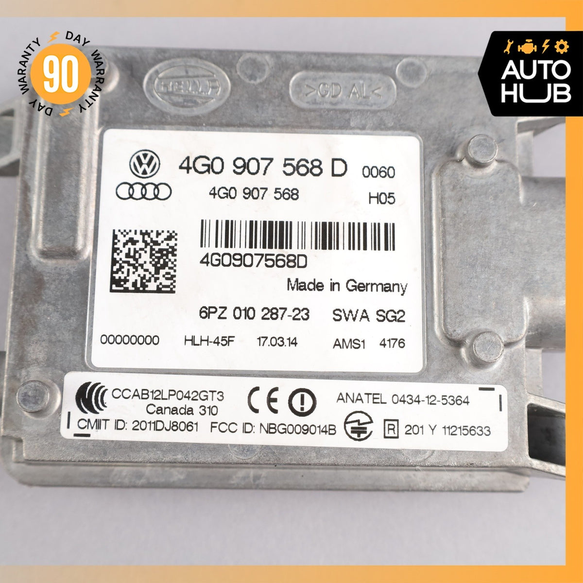 Audi C7 A6 Rear Left Lane Assist Blind Spot Radar Sensor 4G0907568D OEM - photo 9