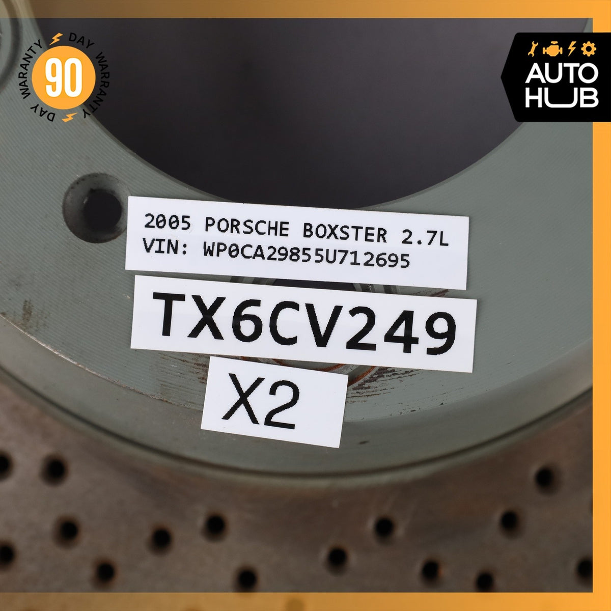 Porsche Boxster 987 Rear Left & Right Brake Rotors Disc Set Aftermarket - photo 24