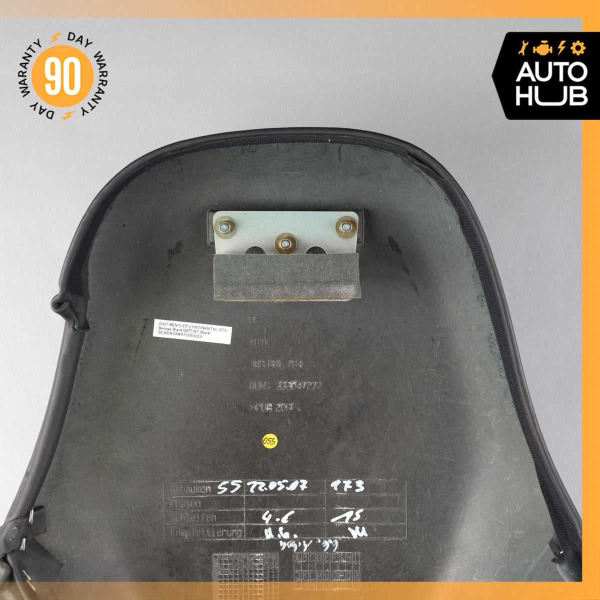 07-11 Bentley Continental GTC GT Seat Back Cover Panel Front Right Side OEM 62k - photo 13