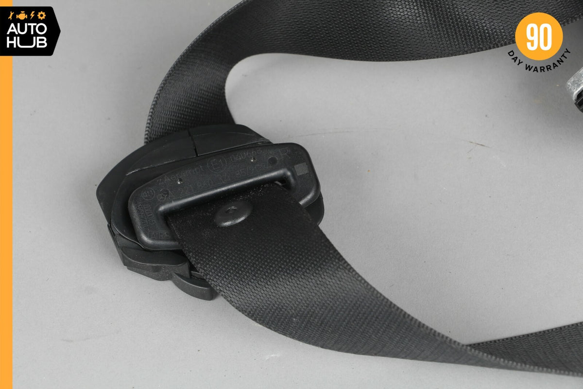 07-09 Mercedes W221 S550 S63 AMG Front Right Passenger Side Seat Belt Black OEM - photo 7