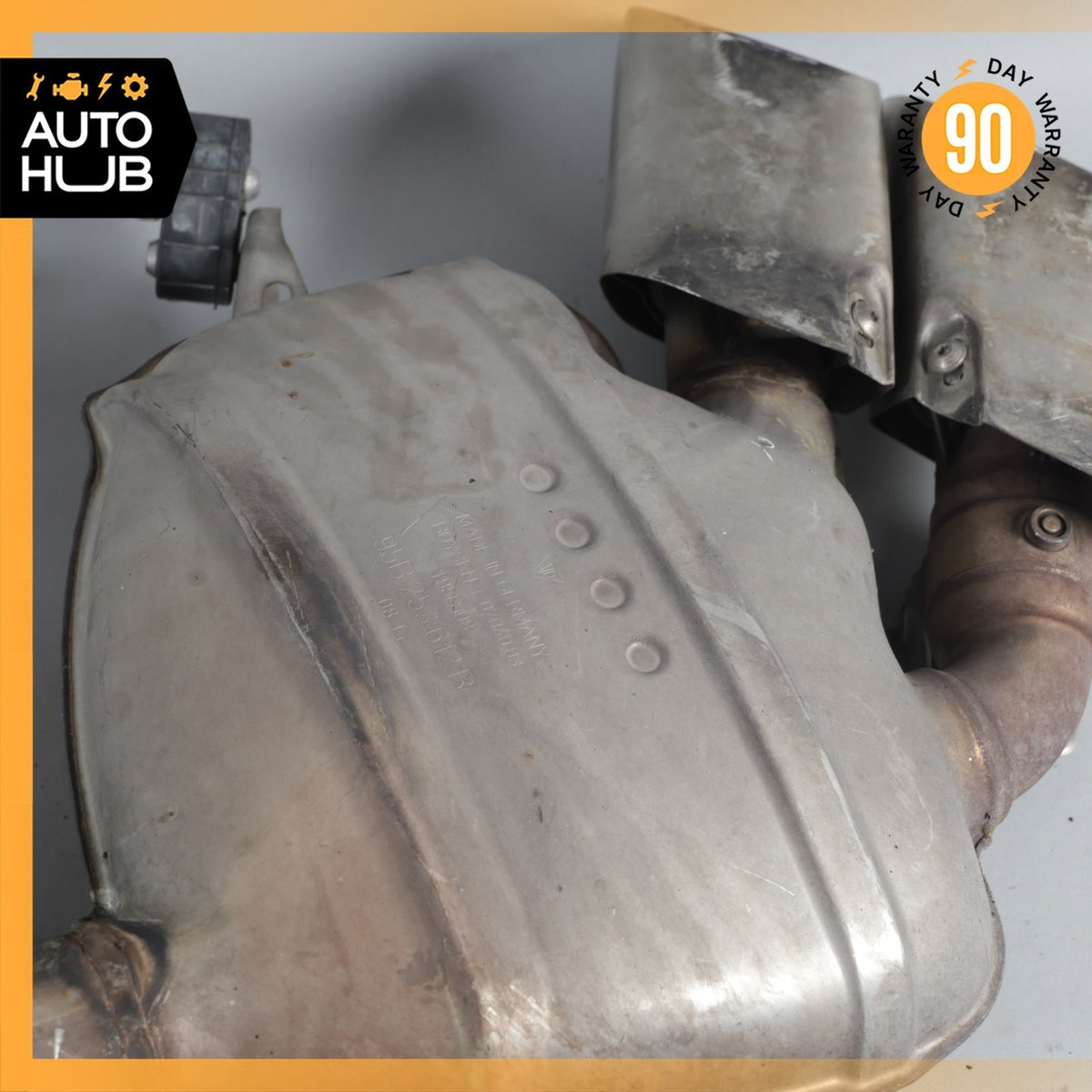 15-18 Porsche Macan 95B Turbo Exhaust Left & Right Muffler Tips Set w/ Valve OEM - photo 11