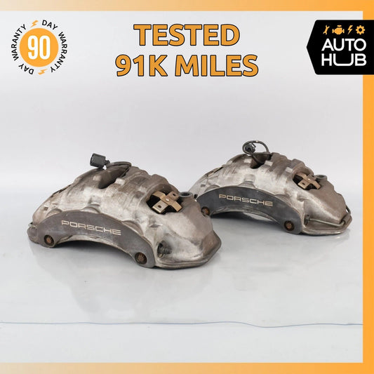 10-23 Porsche Panamera Cayenne Macan Front Brake Calipers Set 7PP615123 OEM 91k - photo 1
