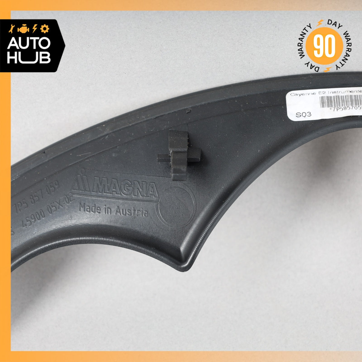 11-18 Porsche Cayenne 958 Dashboard Instrument Cluster Upper Bezel Black OEM - photo 8