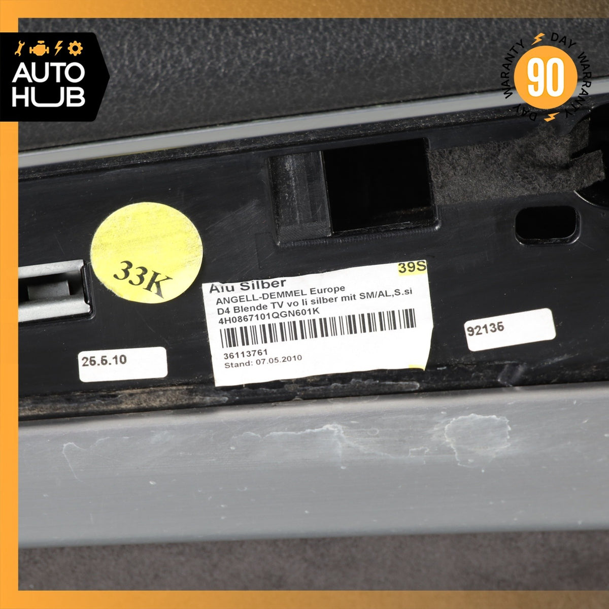 11-18 Audi D4 A8 S8 Front Left Driver Side Interior Door Panel Black Suede OEM - photo 15