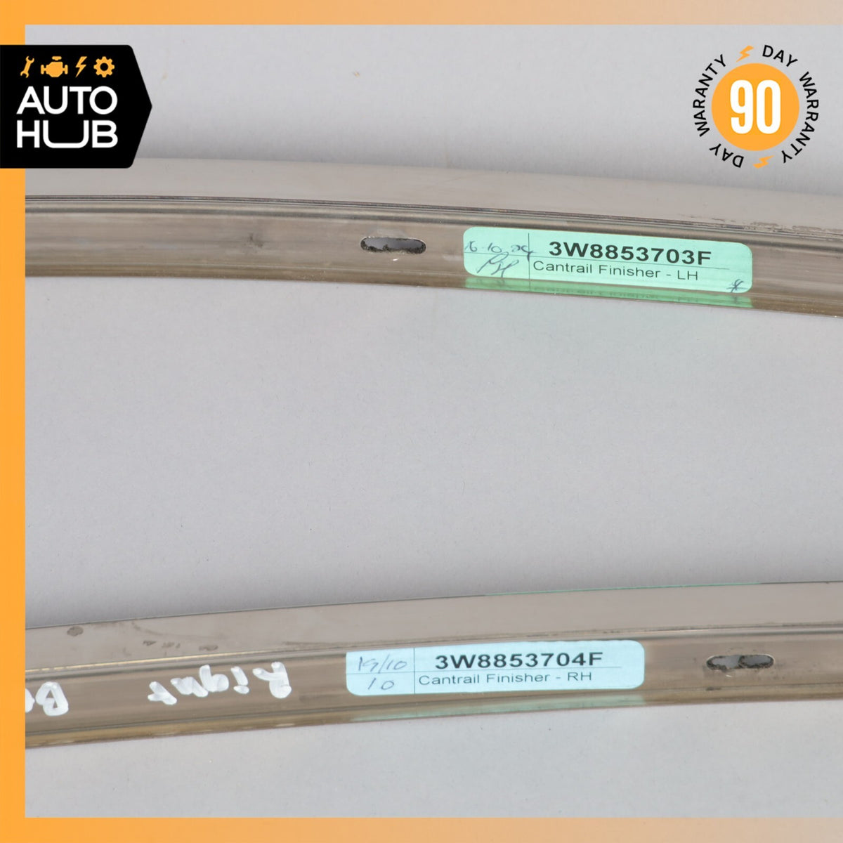 03-10 Bentley Continental GT Front Left & Right Door Window Molding Frame OEM - photo 7
