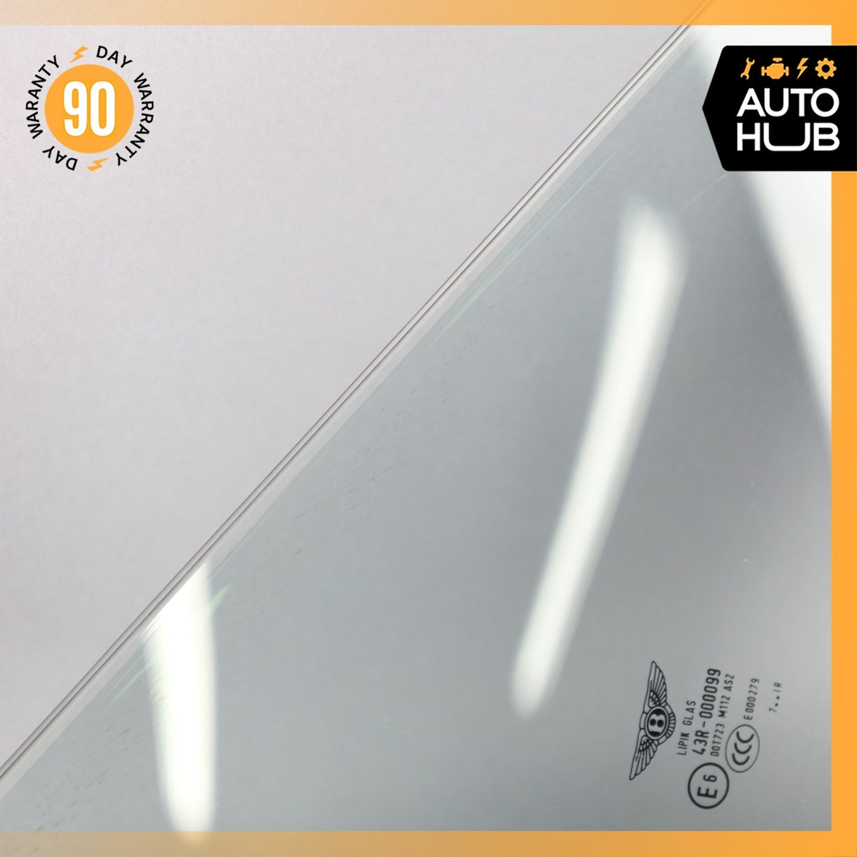 07-18 Bentley Continental GTC Front Right Side Door Vent Window Glass OEM - photo 4