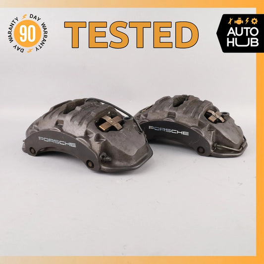 10-23 Porsche Cayenne Panamera Macan Front Brake Calipers Set 7PP615123 OEM - photo 1