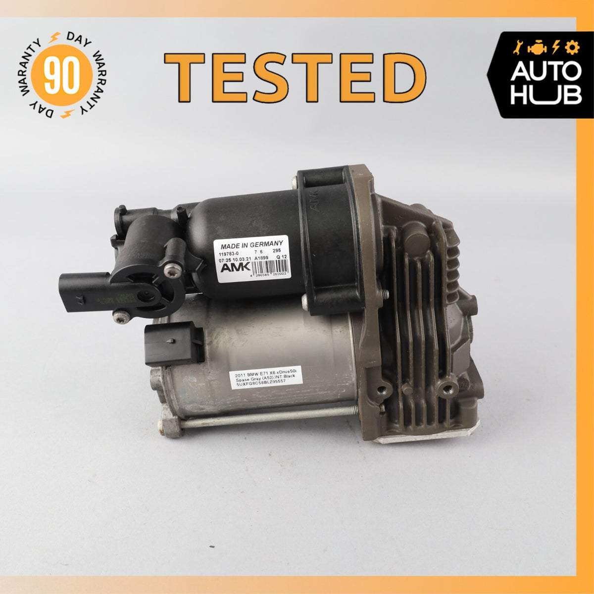 07-14 BMW E71 X6 xDrive50i X5 Airmatic Air Suspension Compressor Pump OEM - photo 1