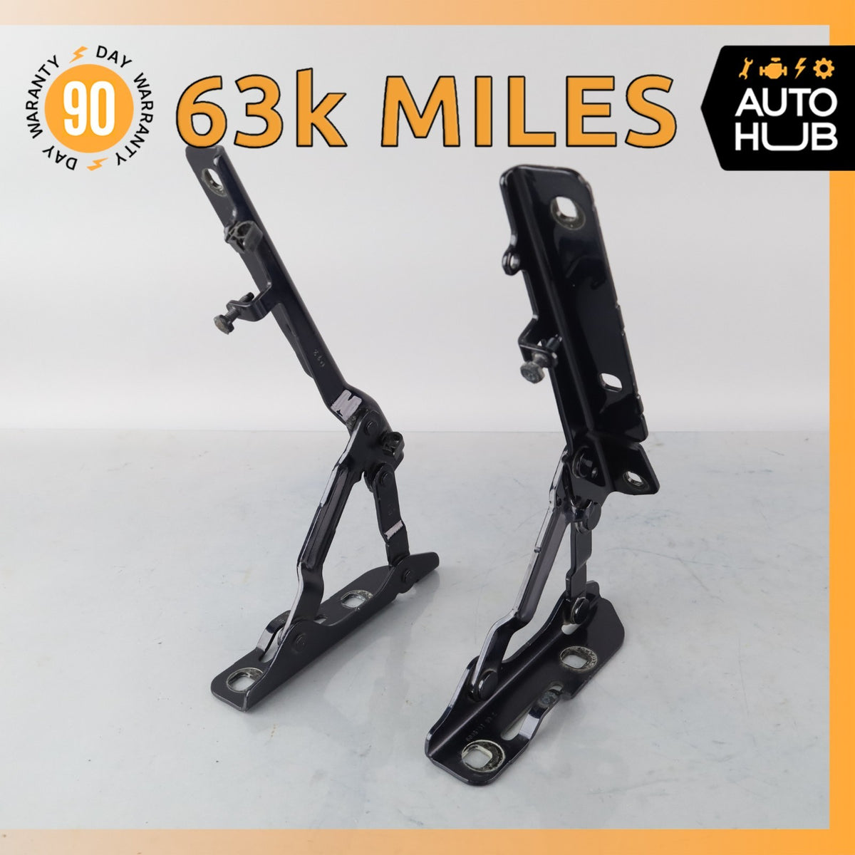 Tesla Model S Front Left & Right Side Hood Hinge Set 600673800E OEM 63k - photo 1