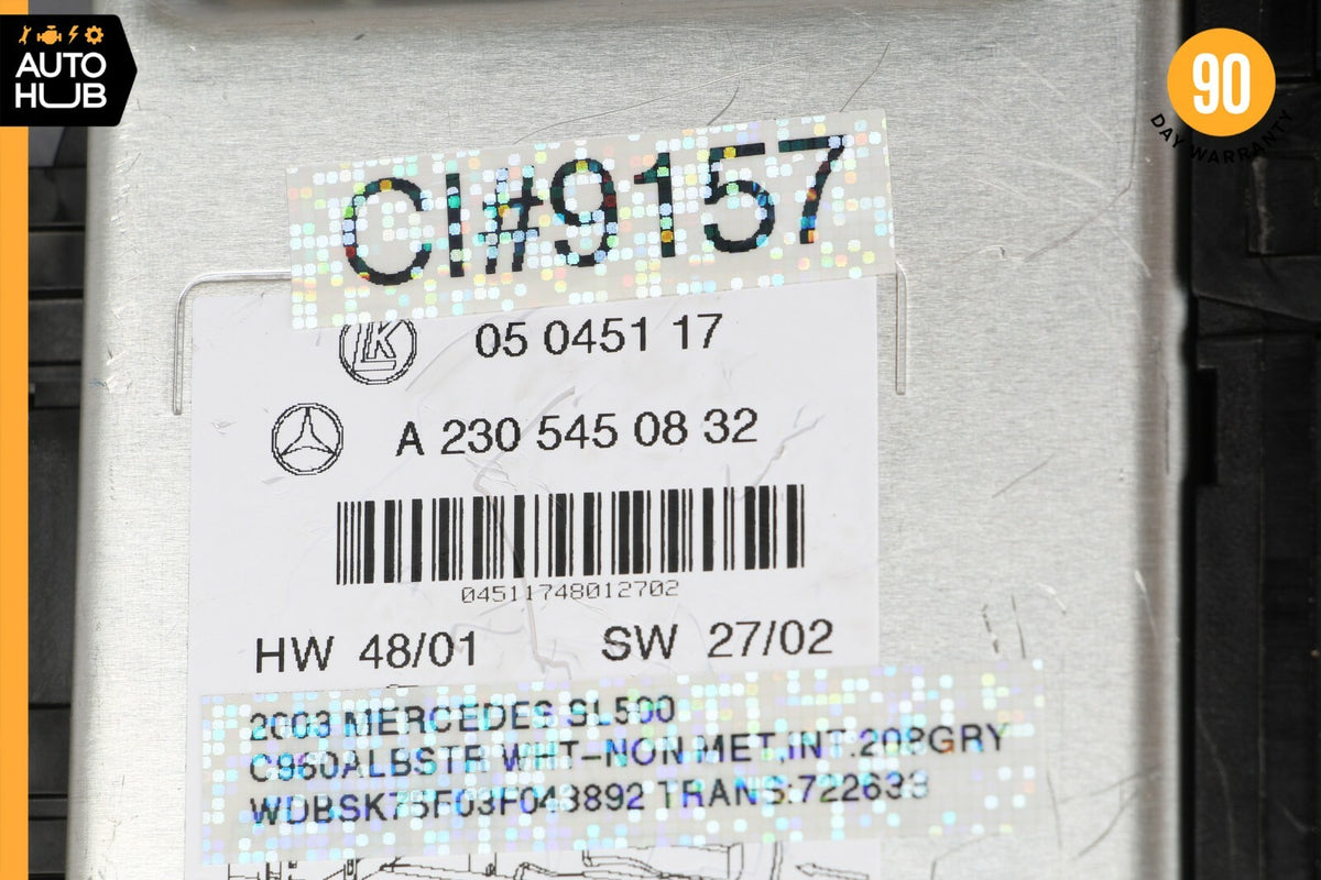 03-12 Mercedes R230 SL500 SL550 SLR Front Left SAM Fuse Box Control Module 82k - photo 10