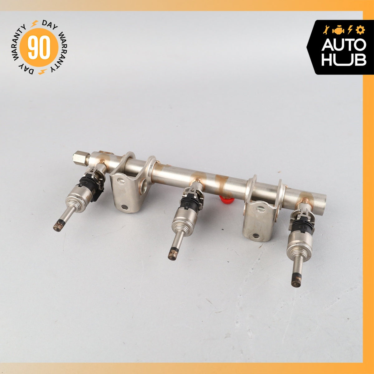 14-18 Porsche Macan Cayenne Fuel Injection Rail Line w/ Injectors Right OEM - photo 2