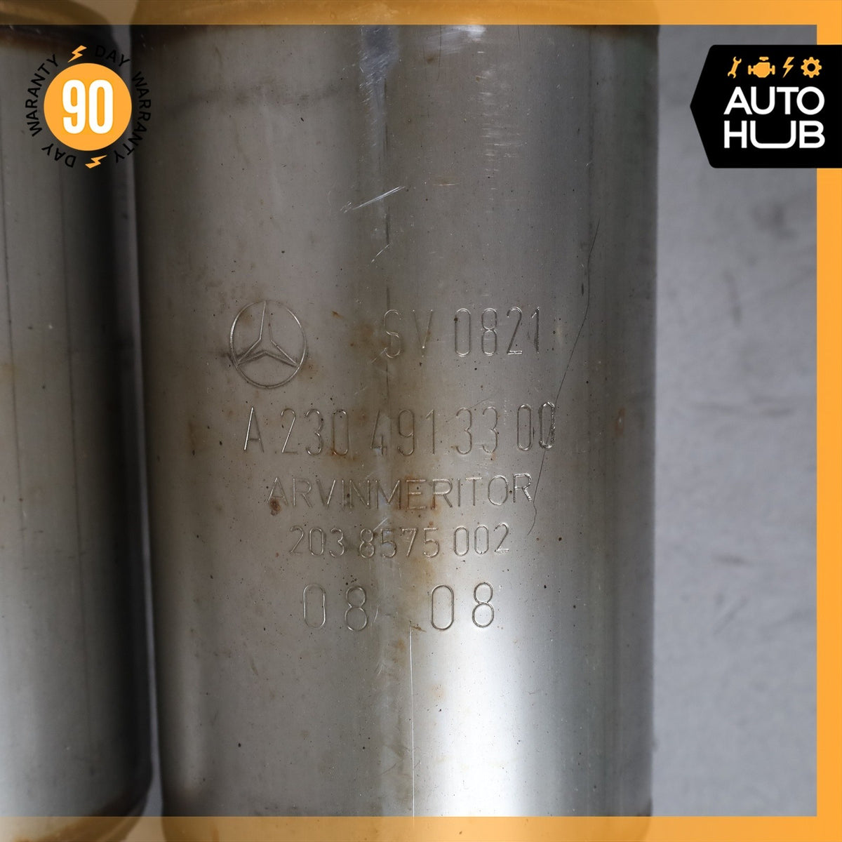 Mercedes R230 SL550 Engine Left & Right Side Exhaust Downpipe Set of 2 OEM 90k - photo 22