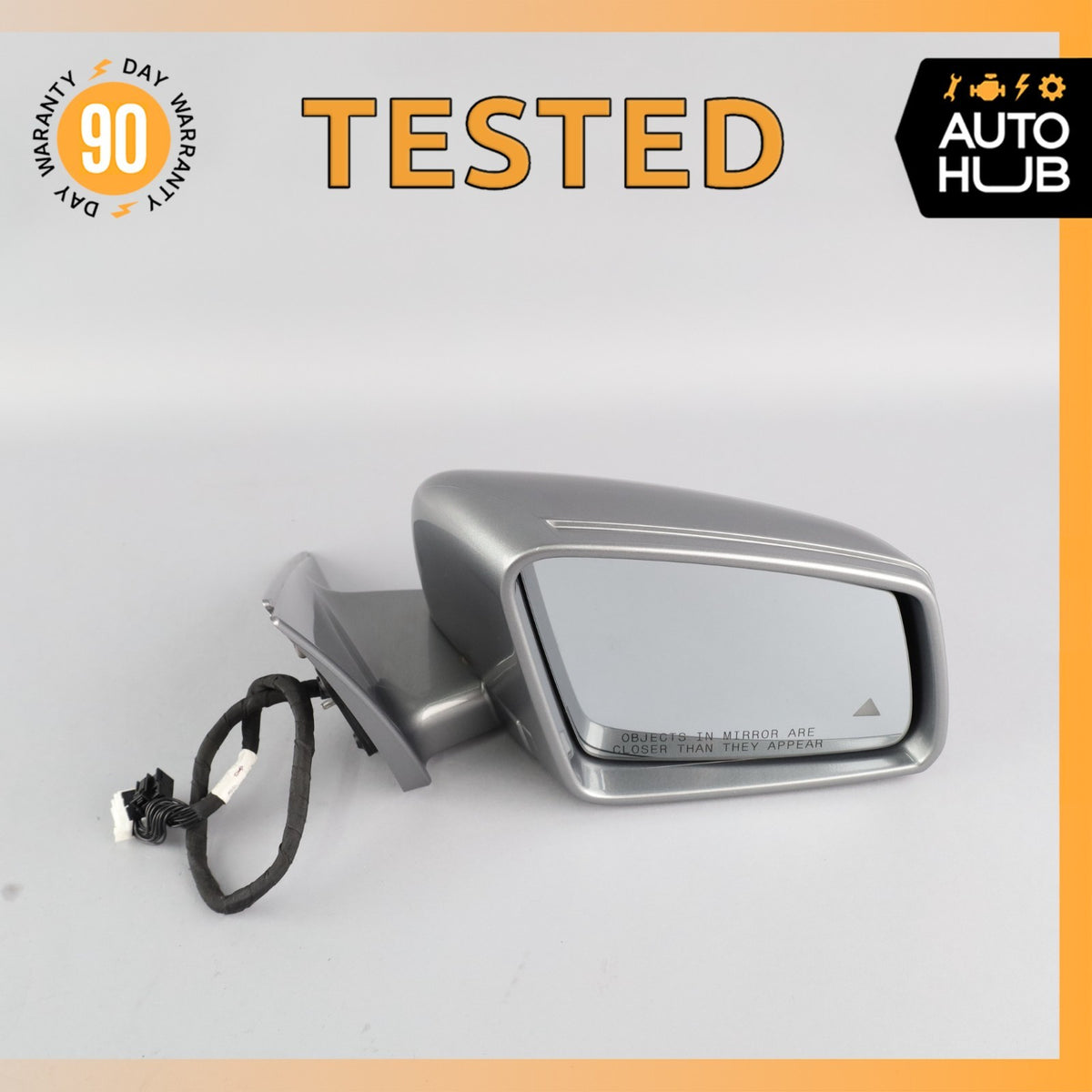 10-13 Mercedes W221 S550 S400 Right Side Rear View Door Mirror w/Blind Spot OEM - photo 1