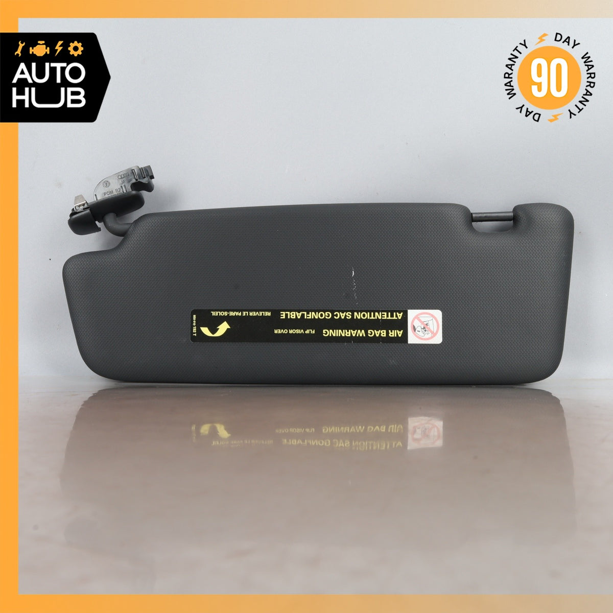 09-12 Audi 8R Q5 Right Passenger Side Sunvisor Sun Visor Black OEM - photo 7