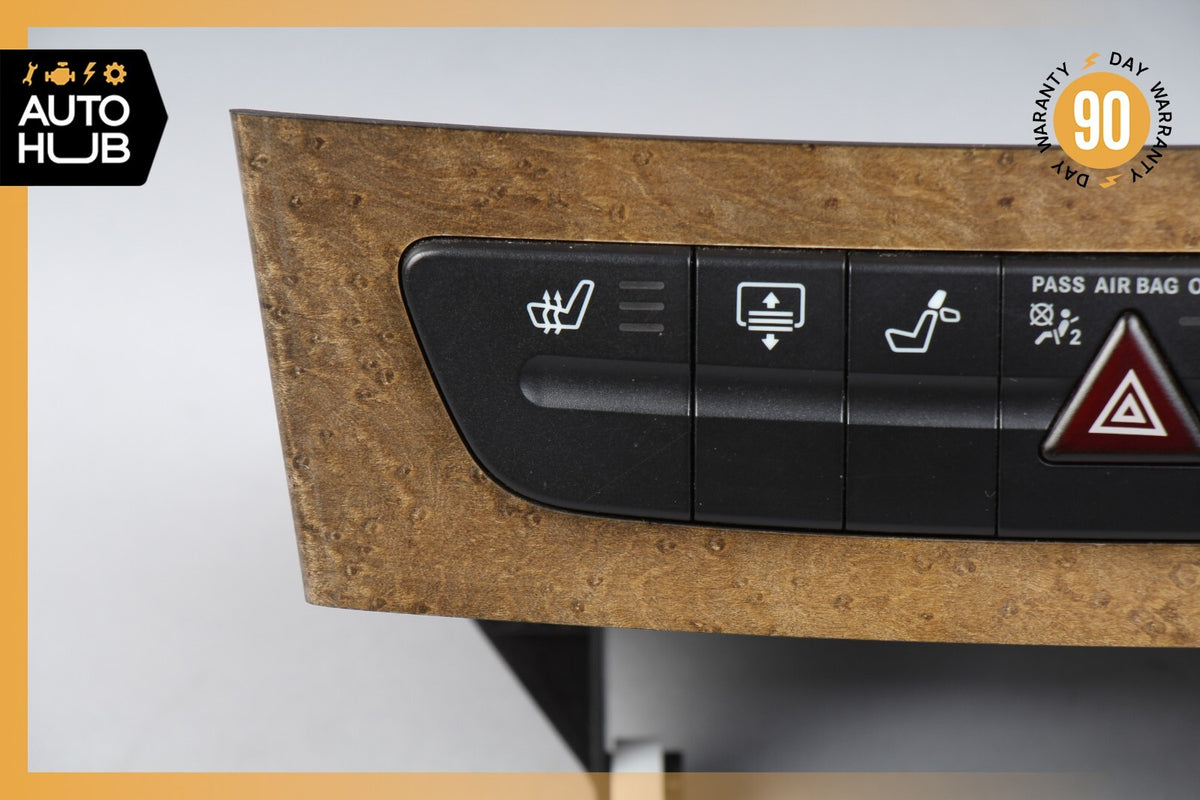 07-09 Mercedes W211 E350 CLS550 E63 AMG Hazard Switch Control Panel Wood OEM - photo 2