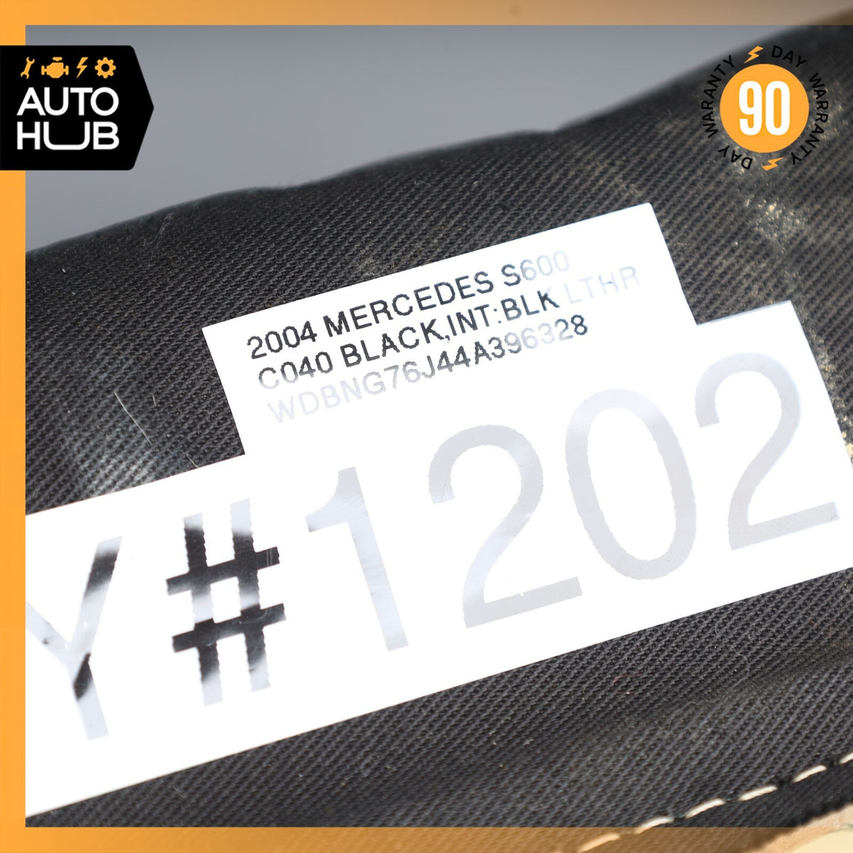 03-06 Mercedes W220 S600 Rear Left Side Lower Bottom Seat Cushion Black OEM - photo 12