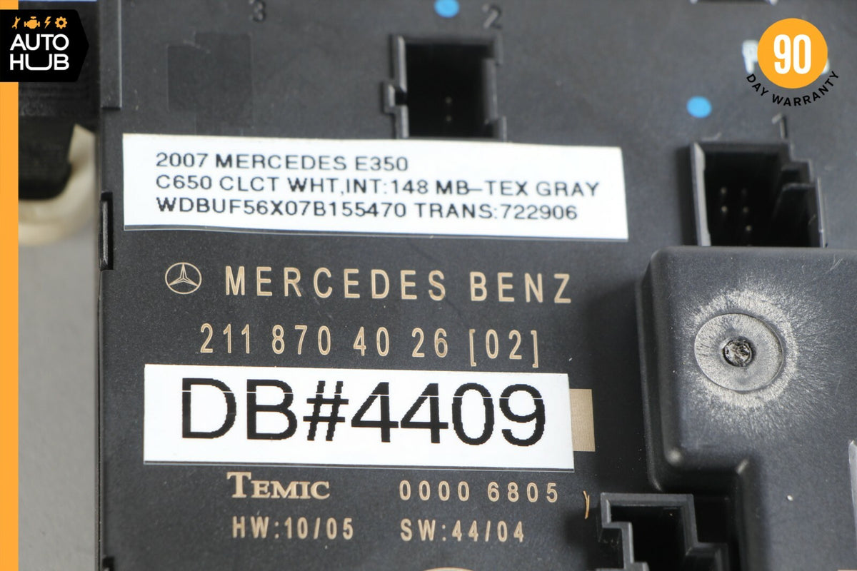 07-09 Mercedes W211 E350 E320 E550 Rear Left Door Control Module 2118704026 OEM - photo 8