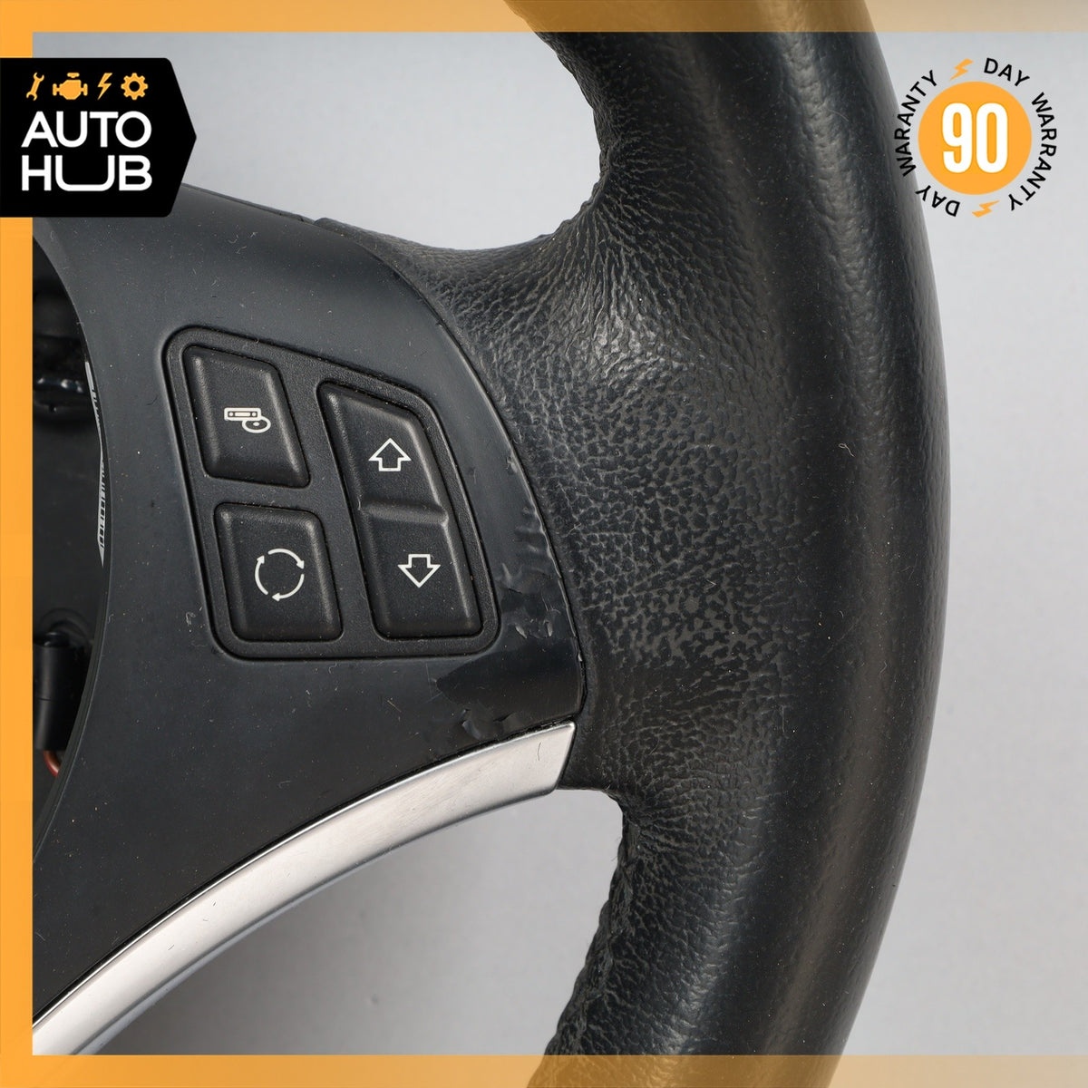 BMW E88 128i 135i Sport Steering Wheel Black w/ Switch 32306795574 OEM - photo 3