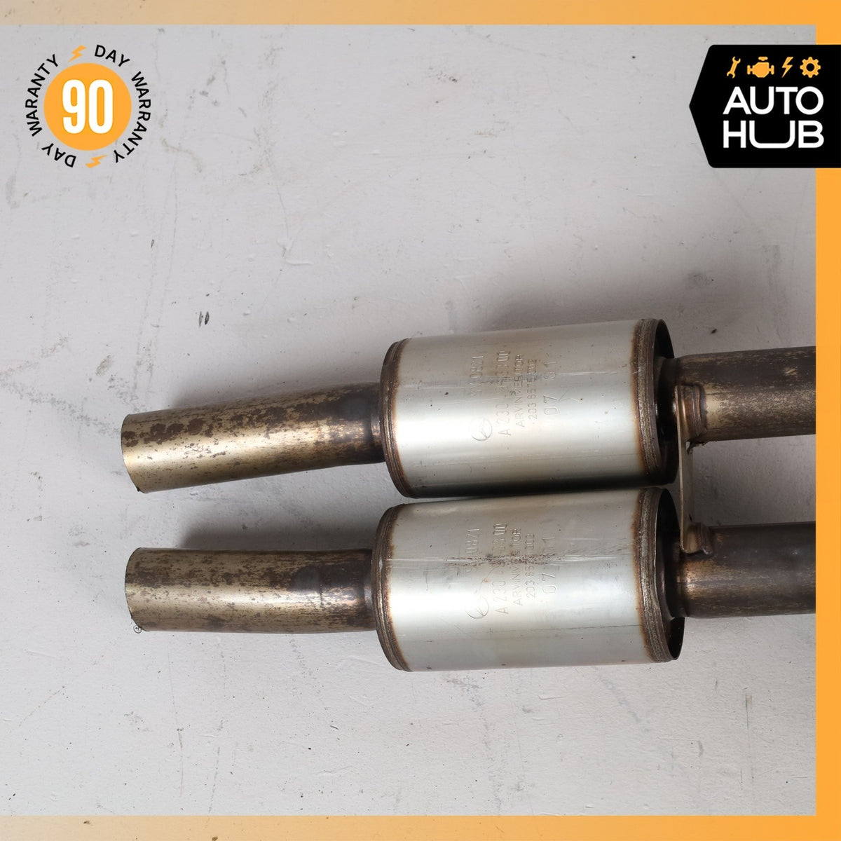 Mercedes R230 SL550 Engine Left & Right Side Exhaust Downpipe Set of 2 OEM 51k - photo 11