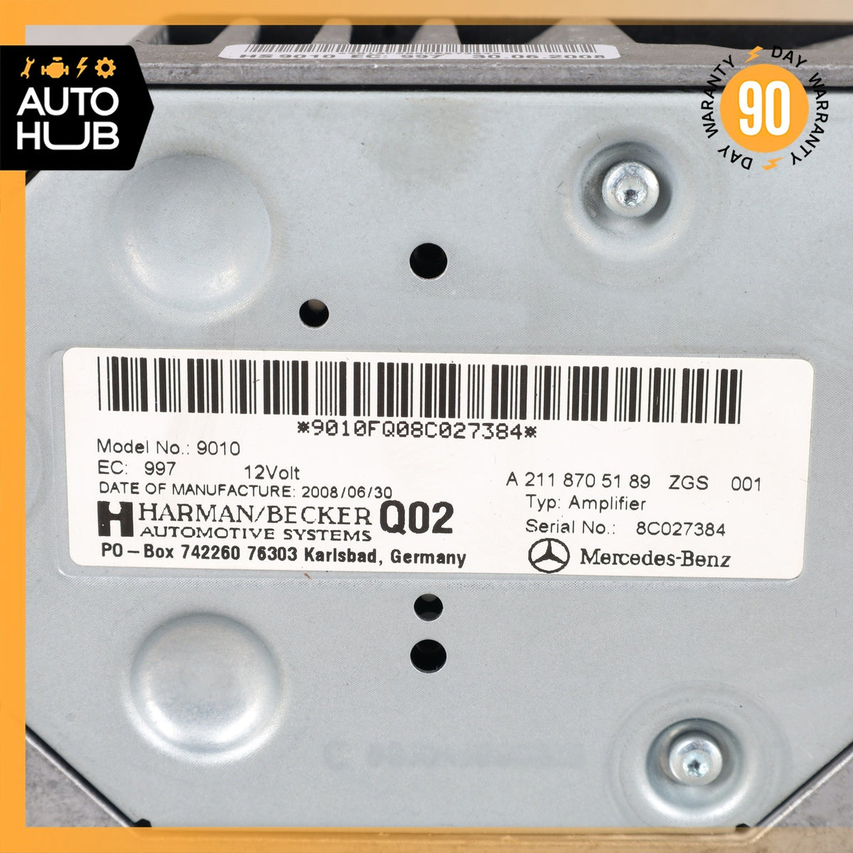 08-18 Mercedes R230 SL550 R350 Subwoofer Amp Amplifier Harman Becker OEM - photo 10