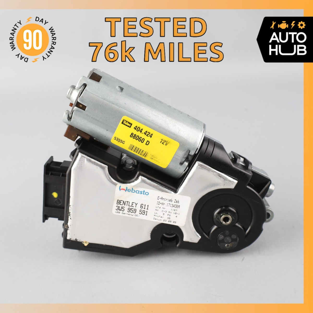 06-18 Bentley Continental Flying Spur Sunroof Sun Roof Motor Left Side OEM 76k - photo 1