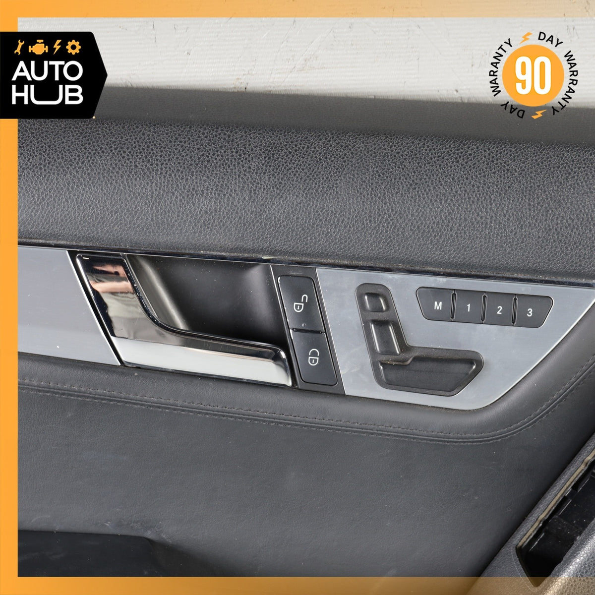 08-14 Mercedes W204 C63 AMG Front Left Driver Interior Door Panel Black OEM - photo 8