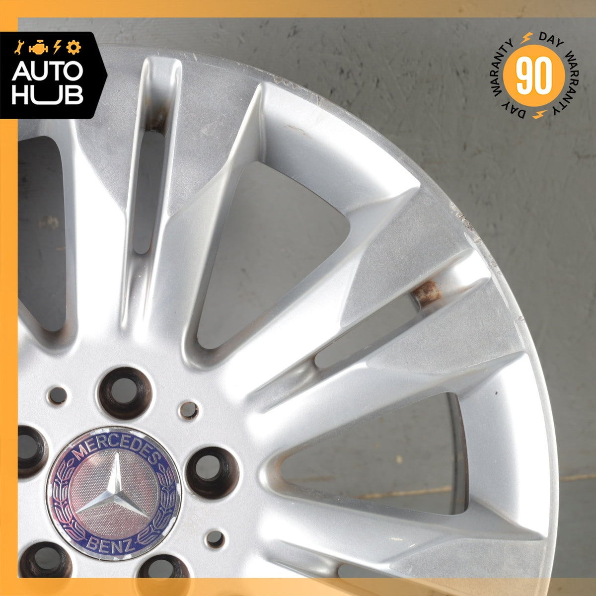 Mercedes W221 S400 S550 CL550 8.5 x 18 18" Wheel Rim Silver 2214017402 OEM - photo 2