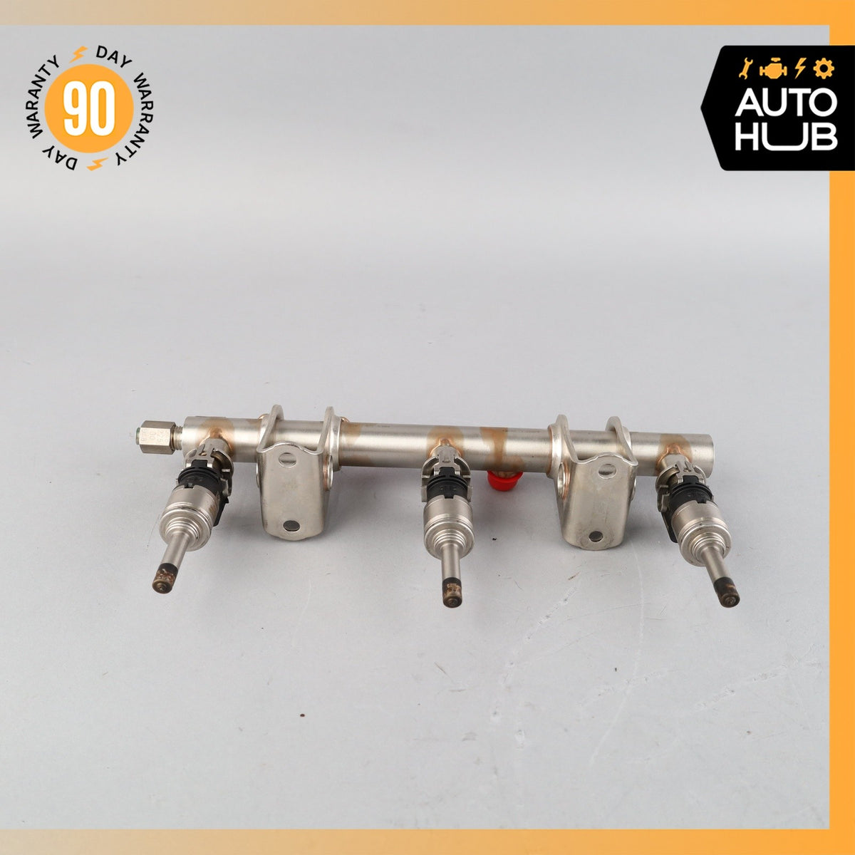 14-18 Porsche Macan Cayenne Fuel Injection Rail Line w/ Injectors Right OEM - photo 3