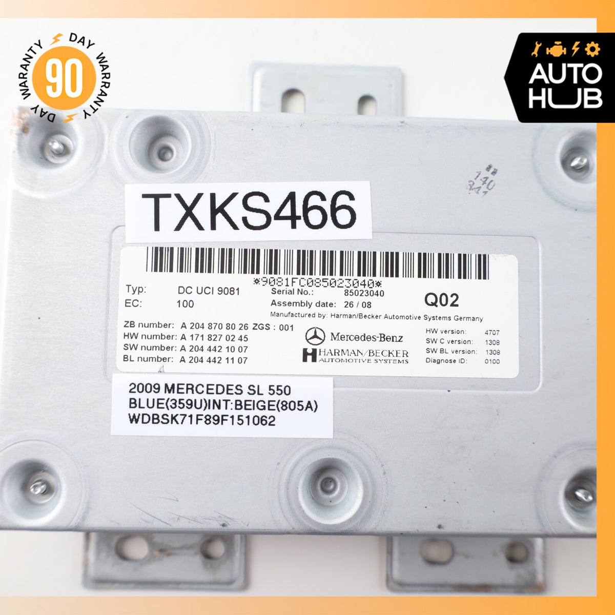 Mercedes R230 SL550 S400 Communication Interface Module 2048708026 OEM 53k - photo 7