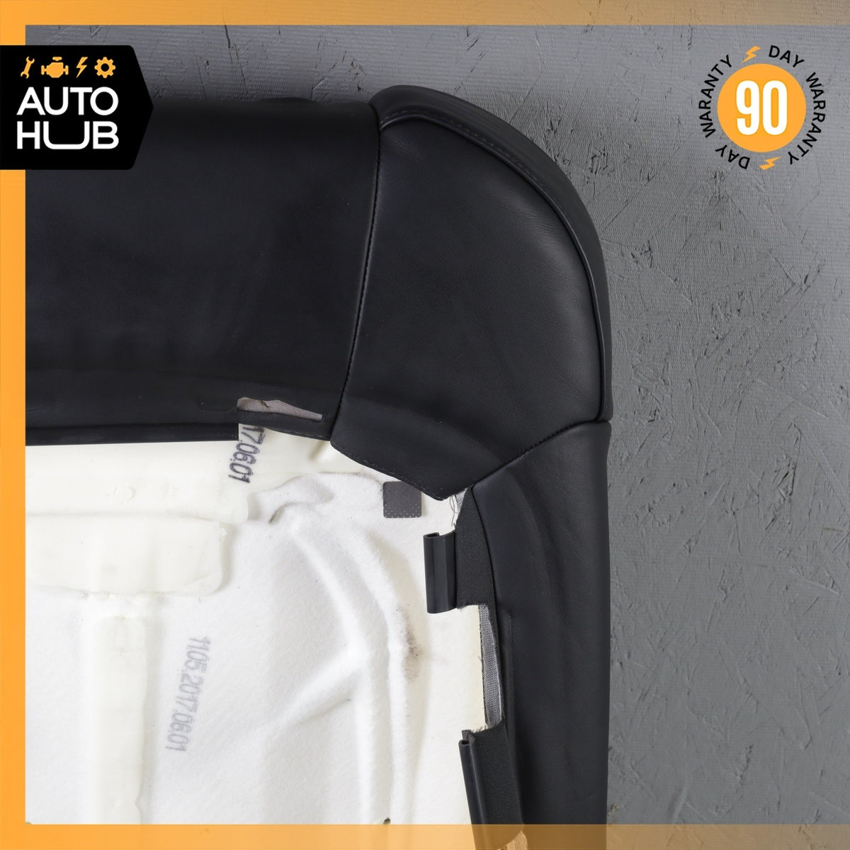 15-18 Porsche Macan 95B Front Left Side Seat Upper Cushion Leather Black OEM - photo 12