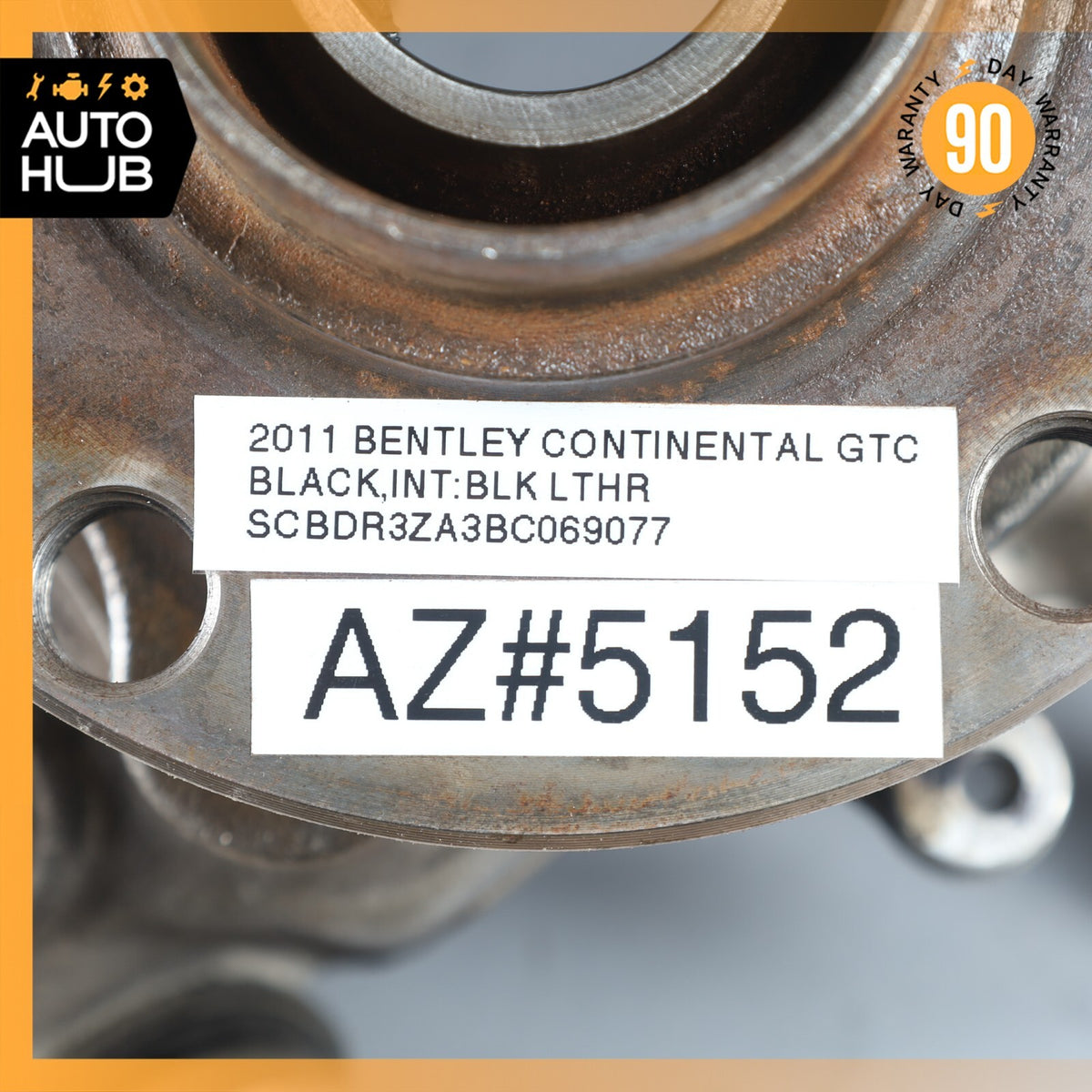 07-12 Bentley Continental GTC Rear Right Side Spindle Knuckle Hub OEM 59k - photo 15