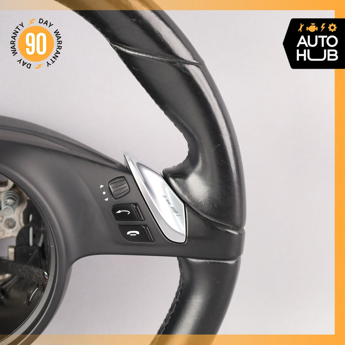 11-16 Porsche Cayenne 958 Steering Wheel w/ Paddle Shifters Black OEM - photo 4