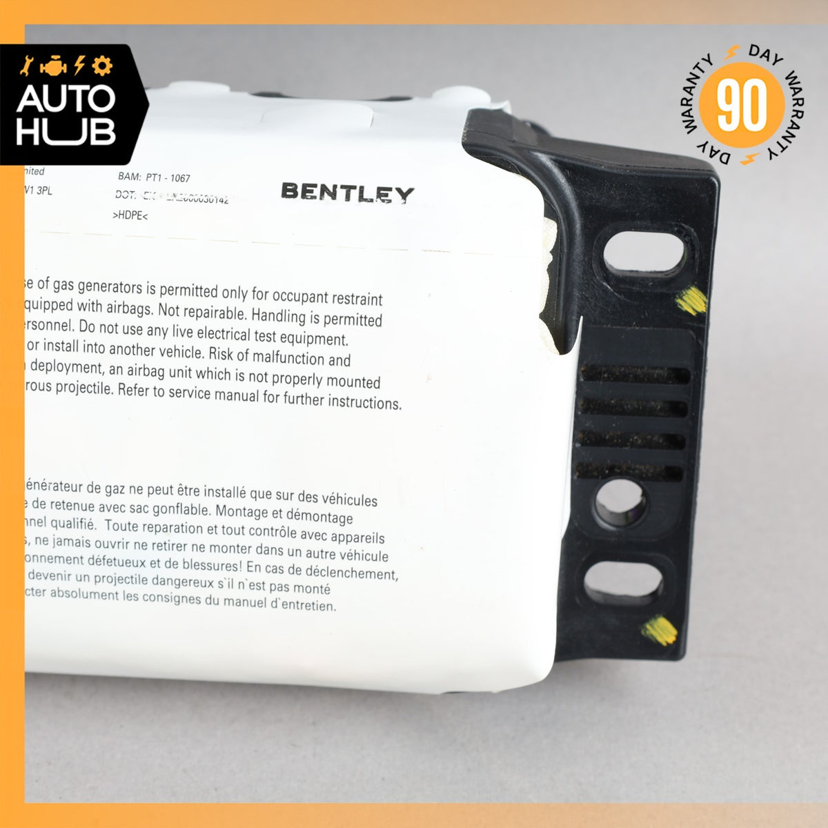 12-18 Bentley Continental Flying Spur GTC Passenger Dash Airbag Air Bag OEM 40k - photo 5