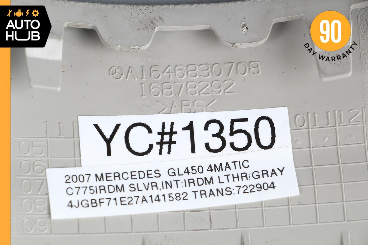 06-12 Mercedes X164 GL450 ML320 ML350 Center Console Trim Cover Panel Gray OEM - photo 6