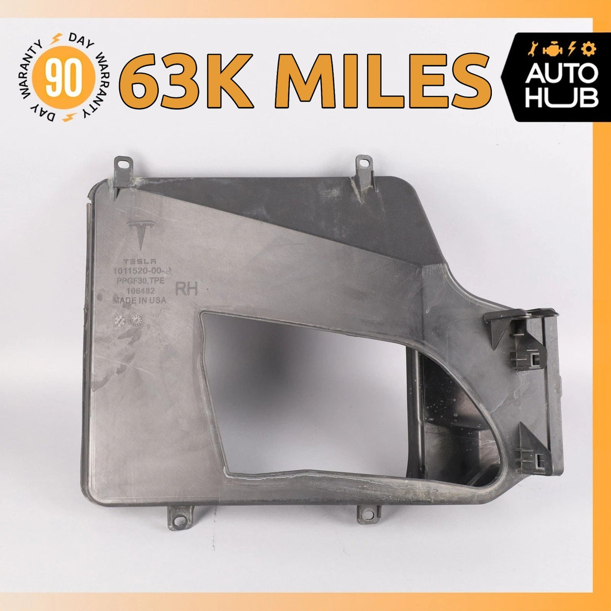 12-15 Tesla Model S Front Right Side A/C Air Condition Duct 101152000B OEM 63k - photo 1