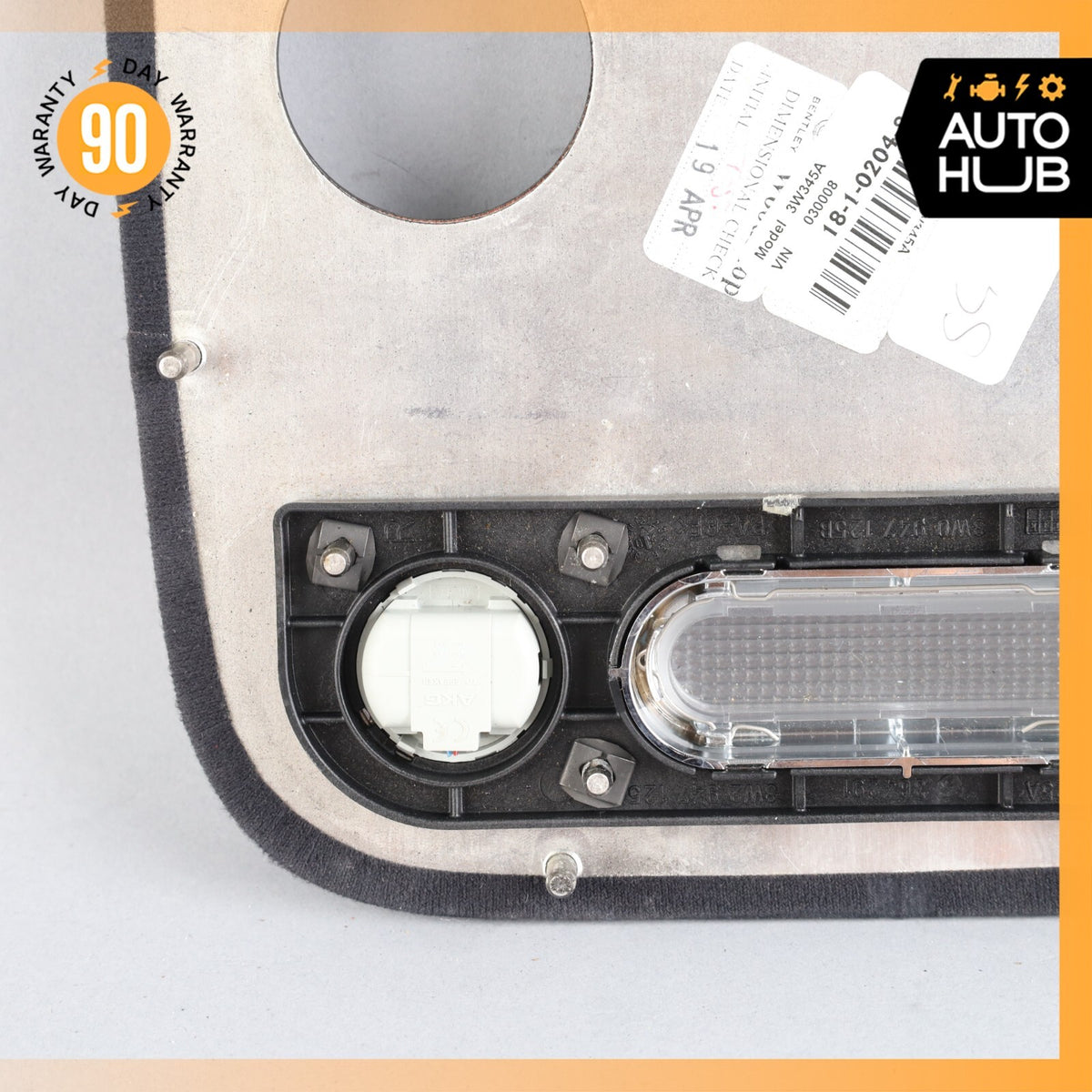 03-10 Bentley Continental GT Coupe Rear Overhead Dome Light Trim Wood OEM 73k - photo 12