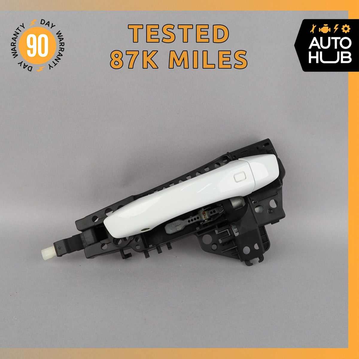 17-19 Audi 4M Q7 Rear Left Driver Side Exterior Door Handle White OEM 87k - photo 1
