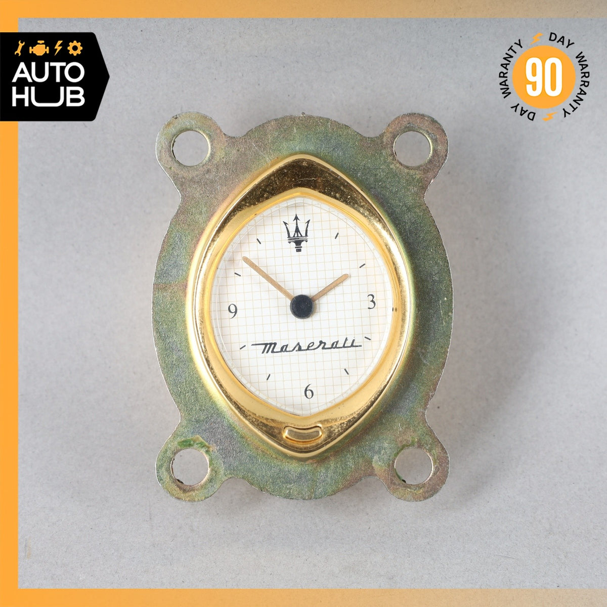 00-07 Maserati M138 4200 Coupe 3200 Center Dashboard Analog Gold Clock OEM 31k - photo 2